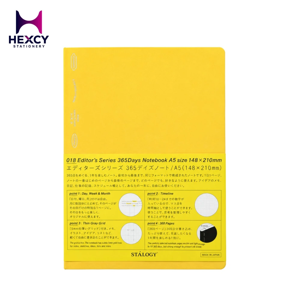 Nitto Nitoms STALOGY 018 Editor's Series 365 Days Notebook A5 Size 148*210mm 