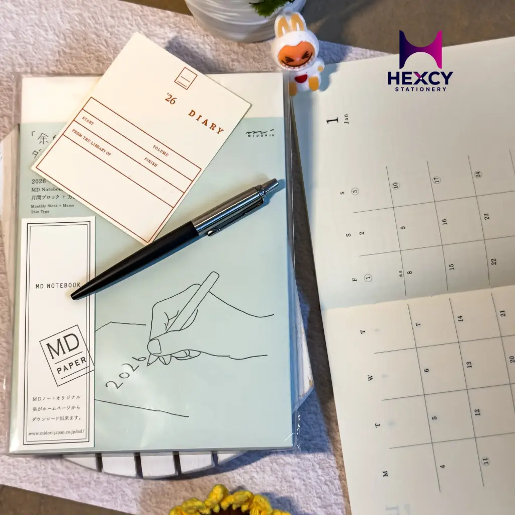 Midori MD Notebook Diary, 2026, A5, Thin, Monthly, 22406006 (Begins December 2025)