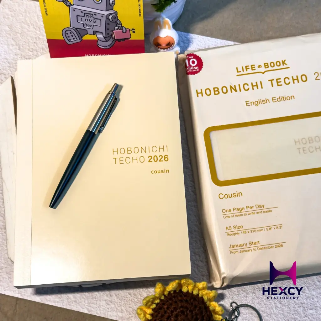 Hobonichi TECHO 2026 Cousin (English), A5 Size, 1 Page Per Day