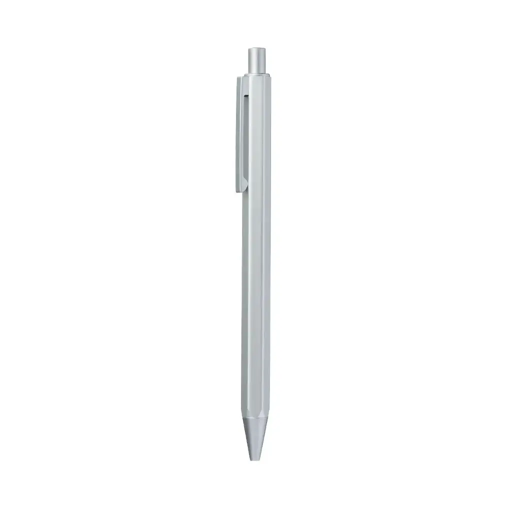 Muji Ballpoint Pen, Knock Type, Main Body Aluminum
