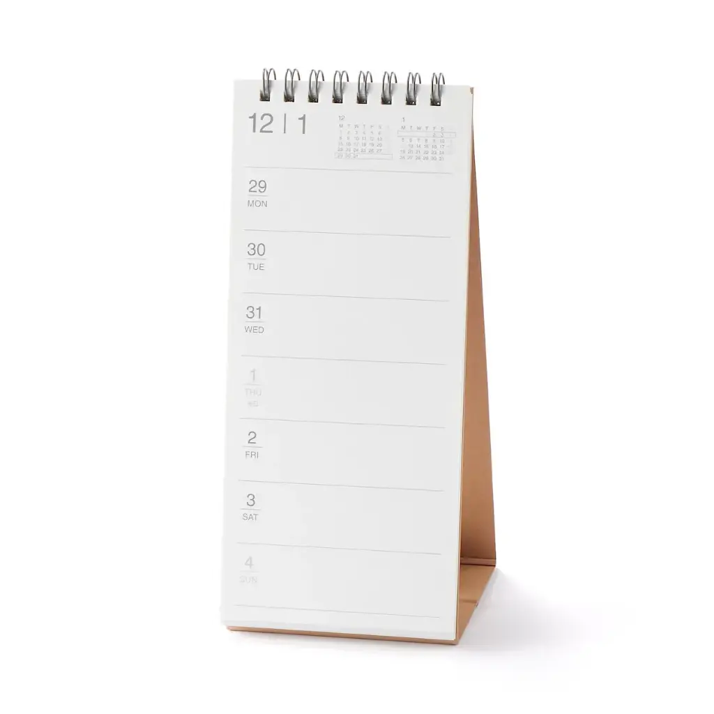 Muji Weekly Calender 2026, Vertical 