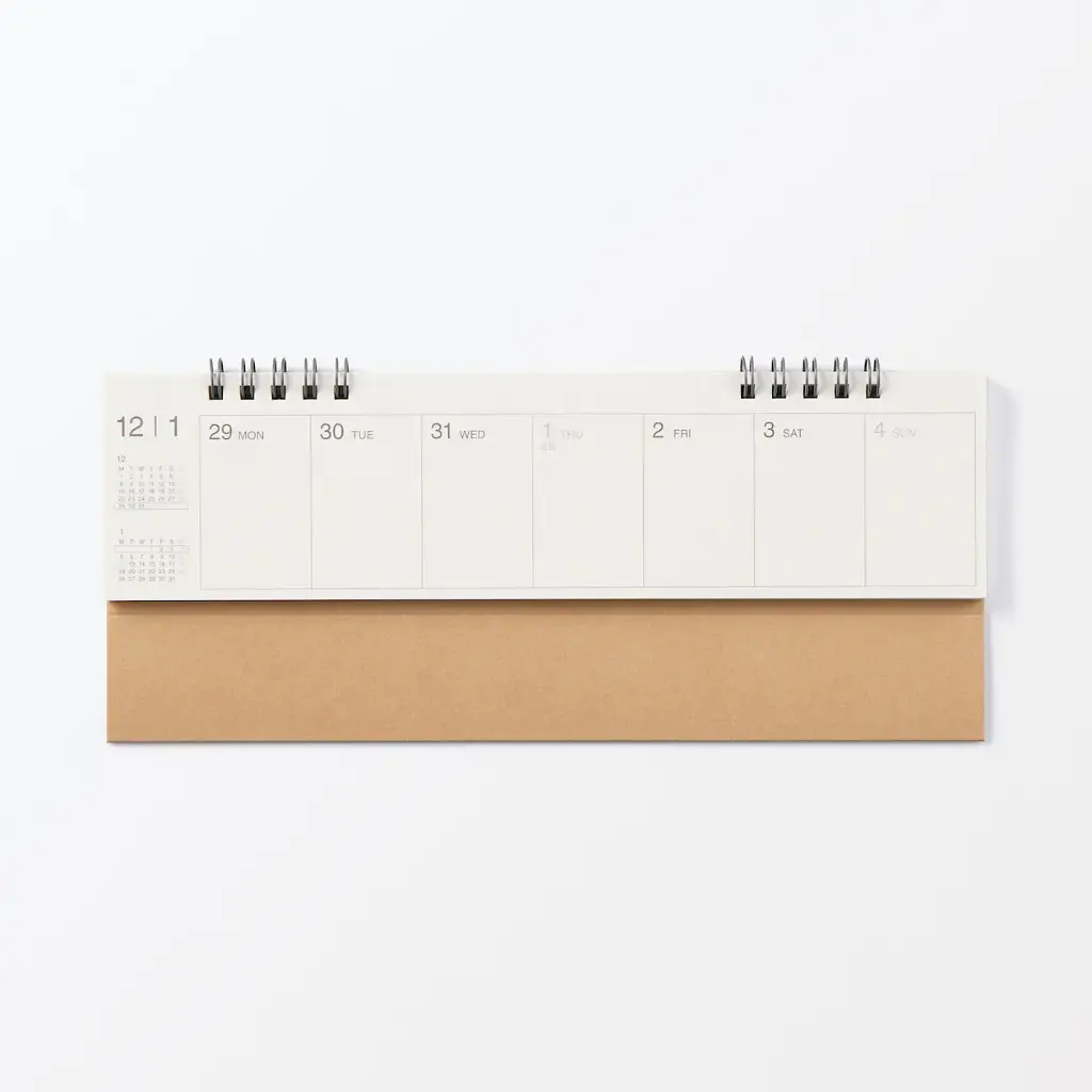 [NE24AA5A] Muji Weekly Calender 2026, Horizontal
