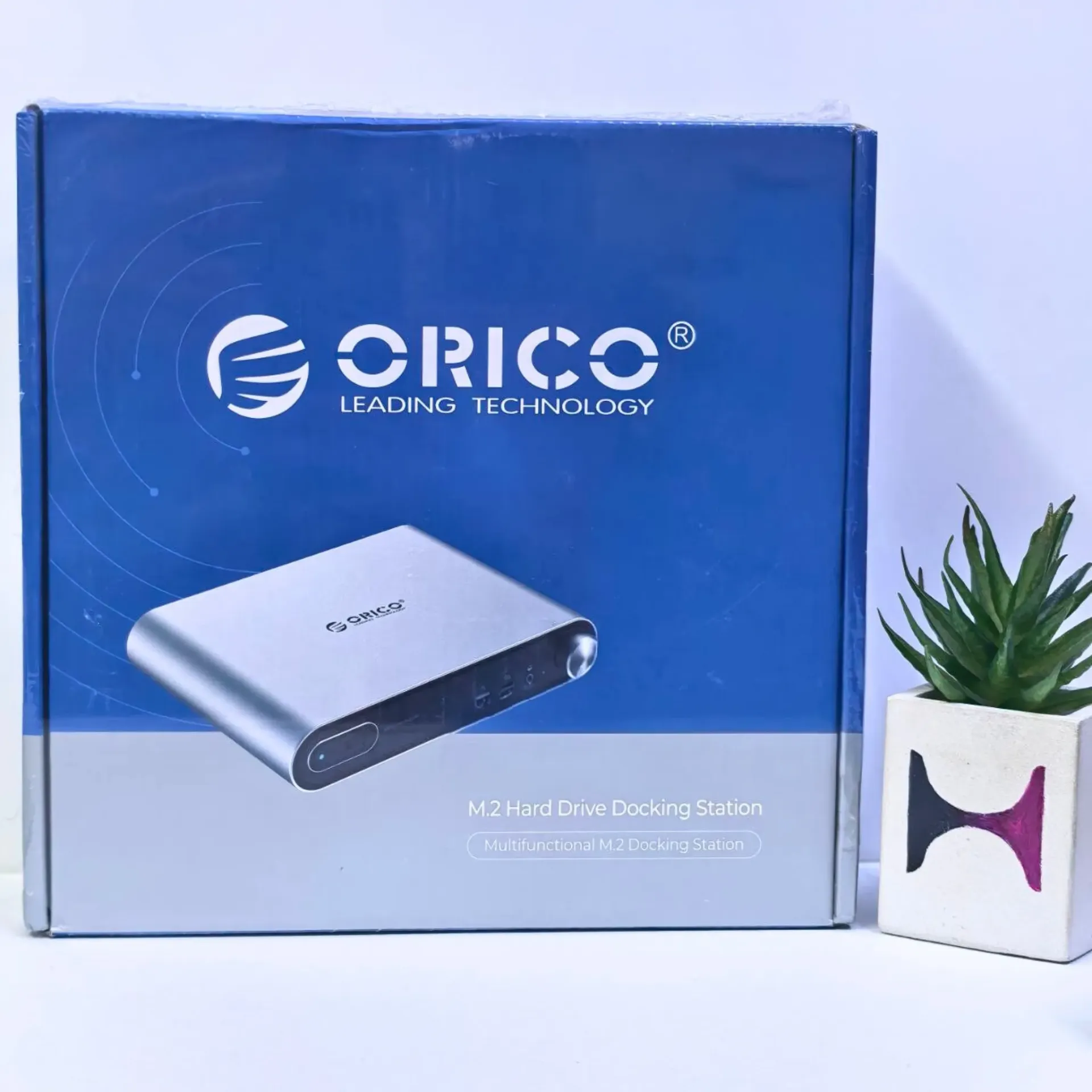 ORICO M.2 SSD Enclosure Docking Station, 10-in-1 USB C Docking Station Supports M.2 NVMe/SATA SSD, USB-A, 10Gbps USB-C, 4K @ 60Hz, HDMI, 100W PD, Ethernet, 3.5mm Audio Jack, 2 USB Ports