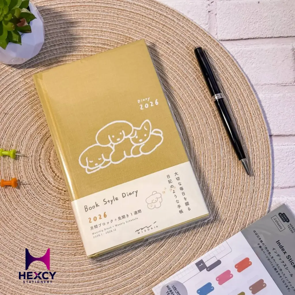 Book-Style Diary With A Dog Pattern,  Design Phil