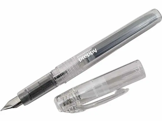 Preppy Fountain Pen (03) Fine Nib F Crystal Platinum 