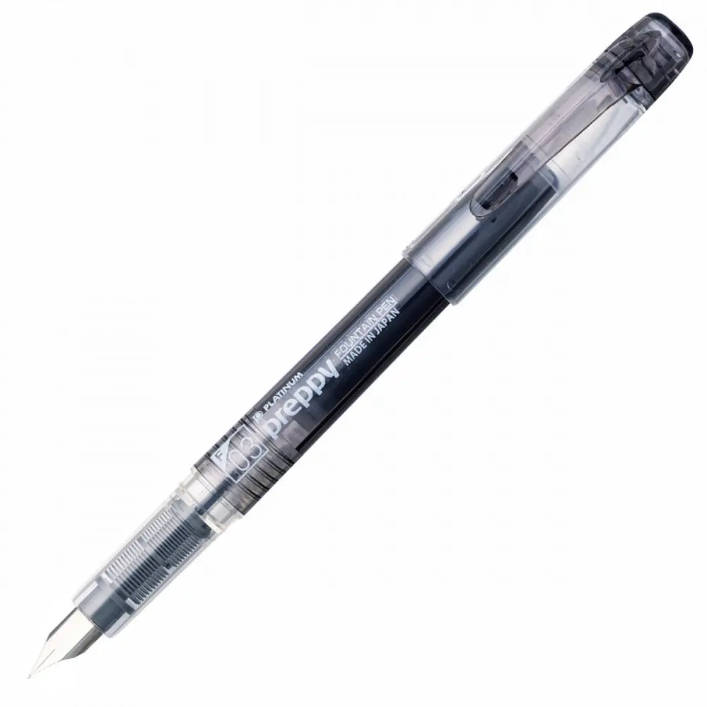 [PSQ-300#1-2] Preppy Fountain Pen (03) Fine Nib F Platinum  (BLACK)