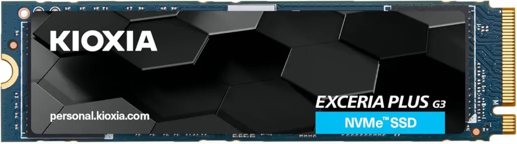 KIOXIA Internal SSD 1TB NVMe M.2 Type 2280 PCIe Gen 4.0 x 4 (Maximum Reading: 5,000 MB/s)