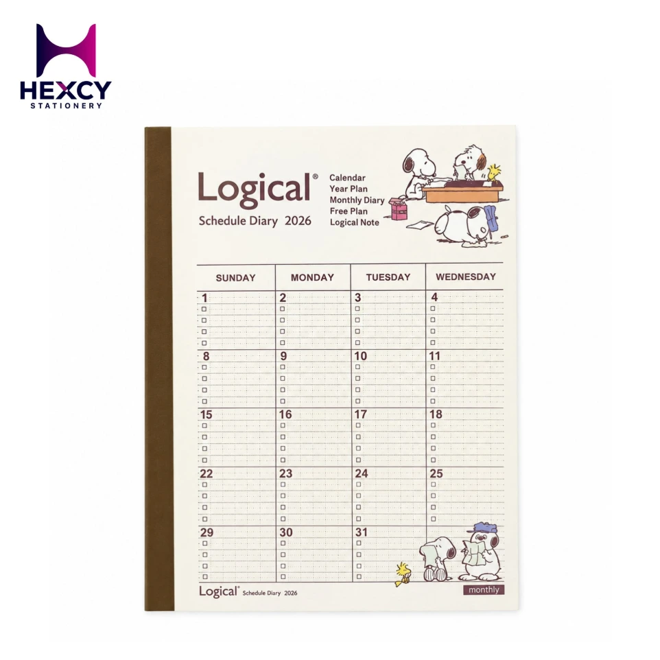 [NS-A502-26PA1] Nakabayashi Logical Diary 2026 Monthly Note Type P/A5 Peanuts 1 (A Pattern)