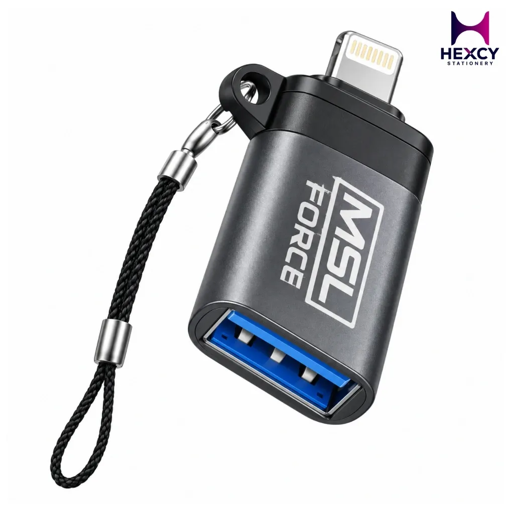 MSL FORCE Lightning to USB 3.0 OTG Adapter (iPhone Compatible / High-Speed Transfer)