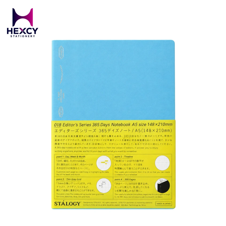 Nitto Nitoms STALOGY 018 Editor's Series 365 Days Notebook A5 Size 148*210mm 