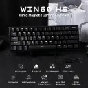 EPOMAKER AULA WIN60 HE Magnetic Keyboard Hall Effect Keyboard 0.3ms Delay 65% Wired Compact Keyboard 8000Hz Polling Rate Hot Swap for Win/Mac (Black)