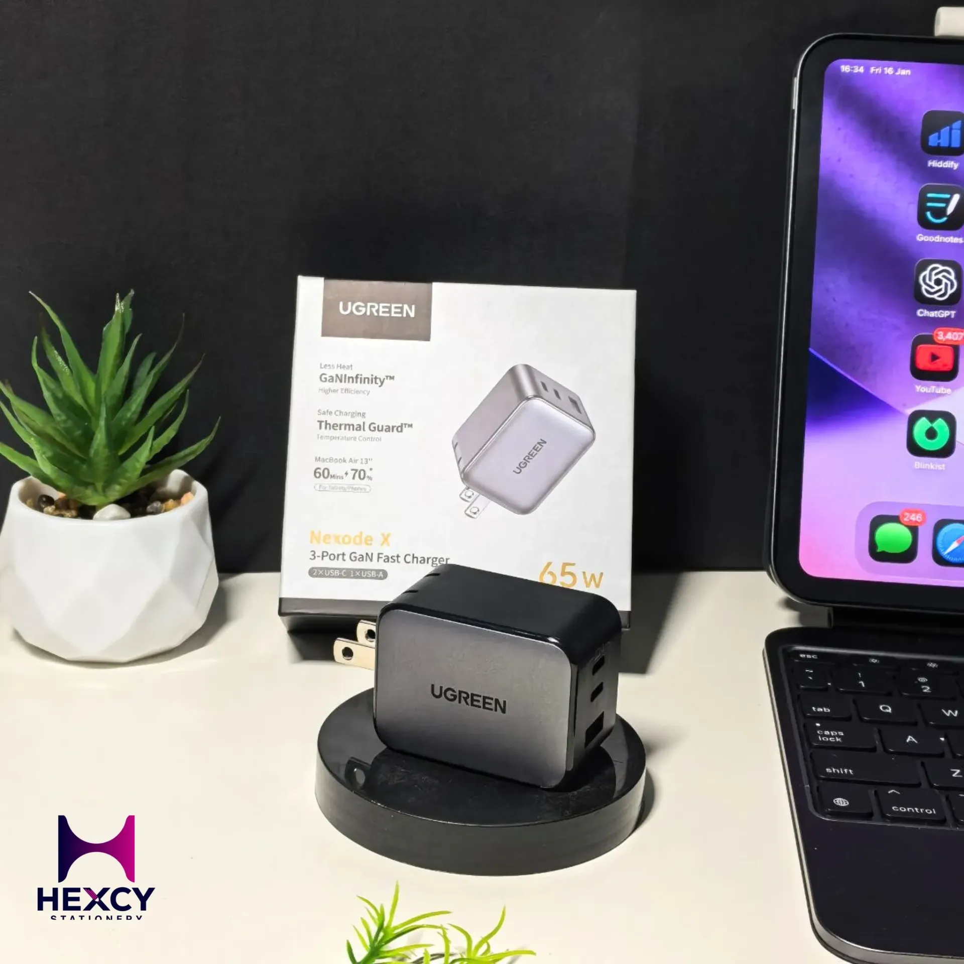 [35035] UGREEN NexodeX Charger, 65W Rapid Charger
