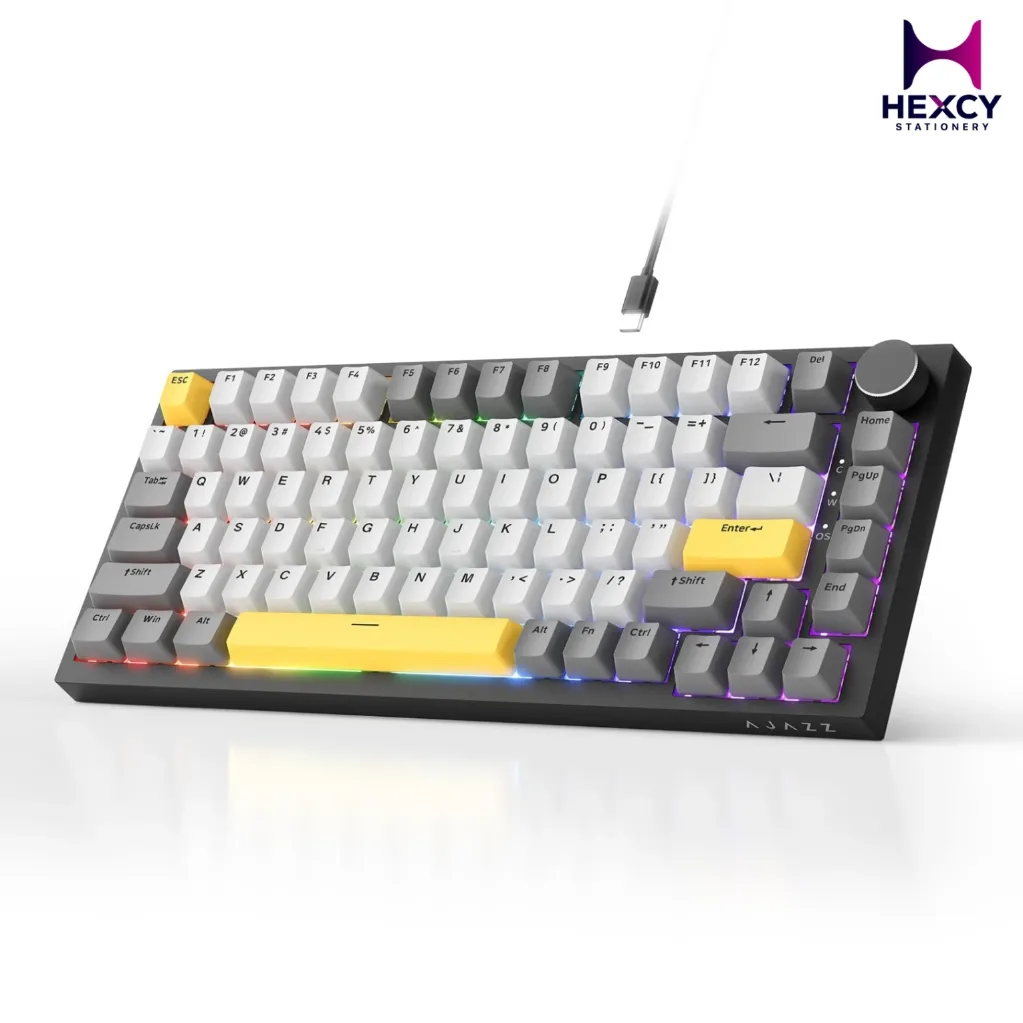 AJAZZ AK820 Wired Mechanical Keyboard Tomorrow Axis 75% 81 Key USB Hot Swap
