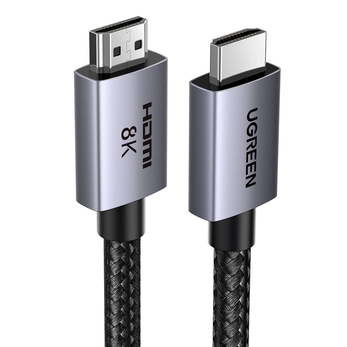 [25910] UGREEN 8K 60Hz HDMI Cable HDMI 2.1 Ultra High Speed Certified Ultra High Speed 48Gbps 10K 8K 4K UHD Dynamic HDR eARC 3D Ethernet Aluminum Alloy Nylon Braided Material 2M