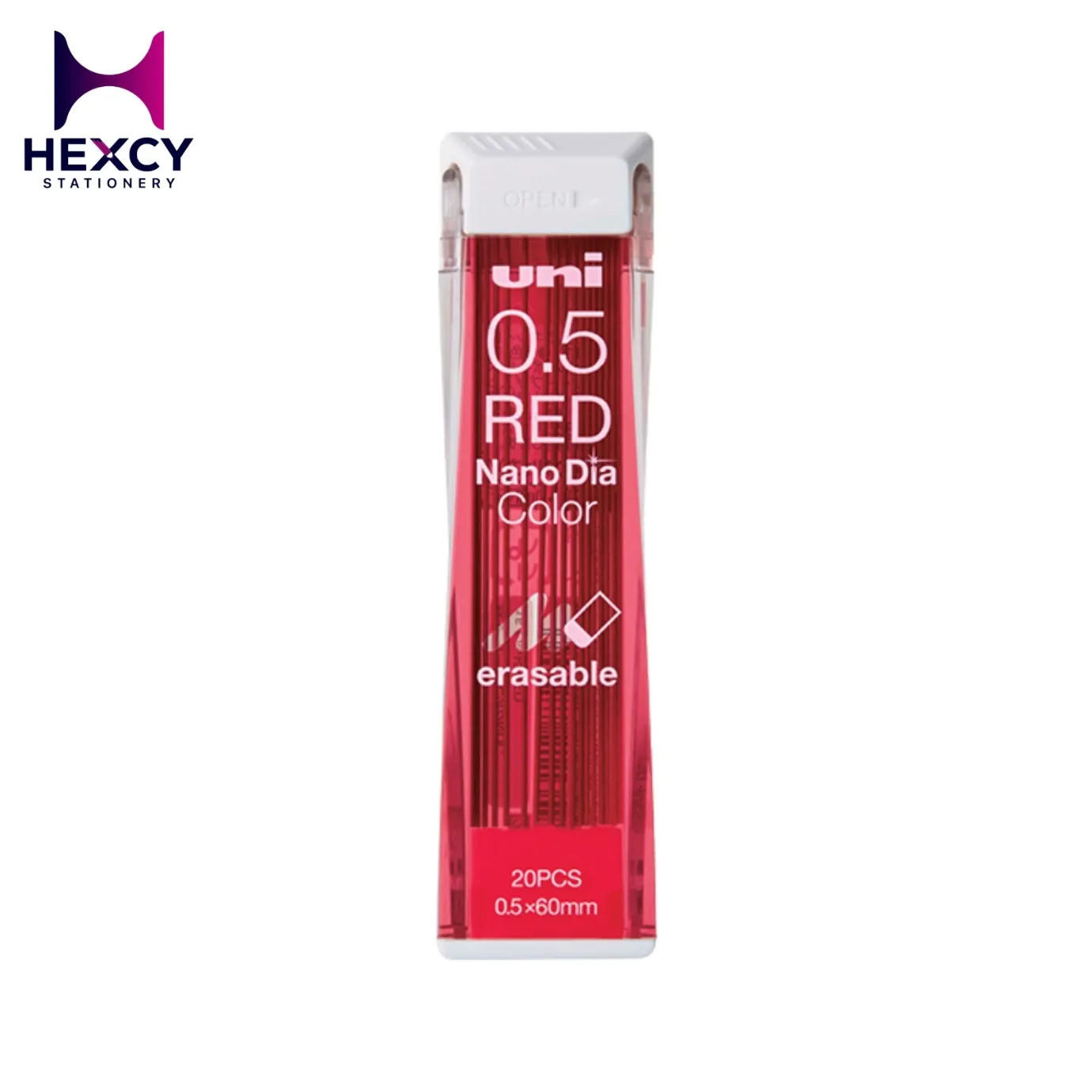 [0.5-202NDC .15] Uni Erasable Color Lead Nano Diamond Color 0.5  (Red)