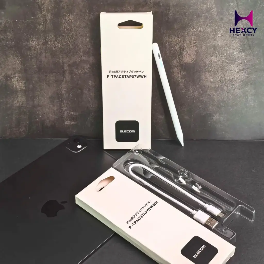 Elecom P-TPACSTAP07WWH Touch Pen, Ipad Pencil, Rapid Charging
