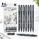 Pentel Water-Based Pigment Marker Point Liner Set of 7, 0.03mm-1.0mm