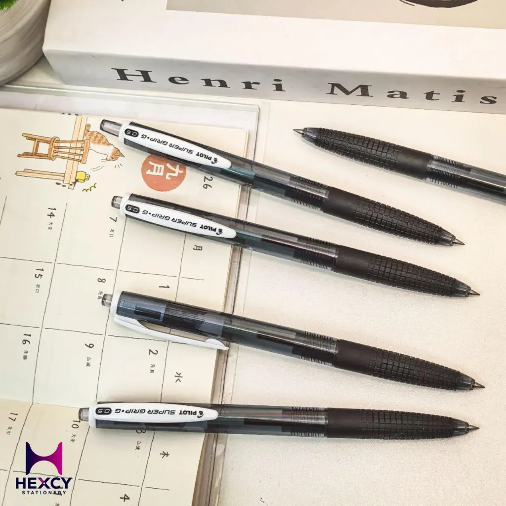 Pilot Super Grip.G Oil-Based Ballpoint Pen, Extra Fine Point, 0.5mm 