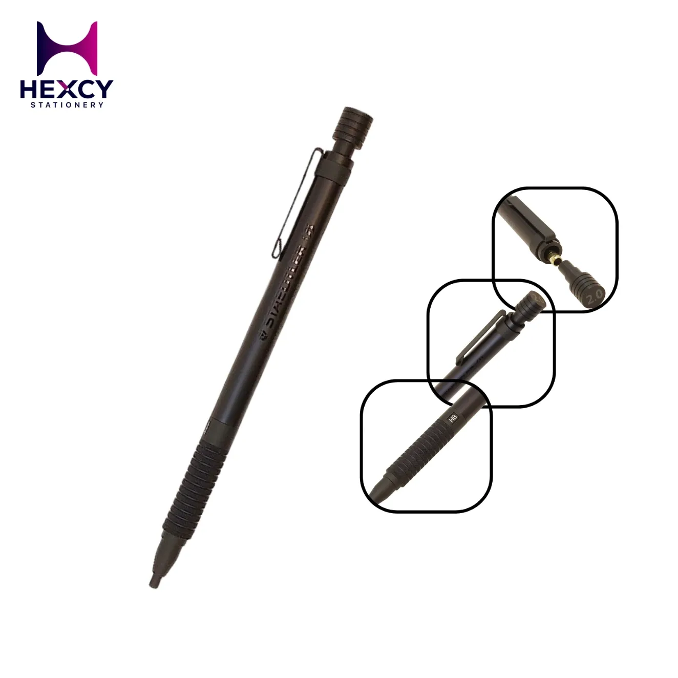 STAEDTLER 35-20B Mechanical Pencil, 0.08 inch (2 mm), All Black