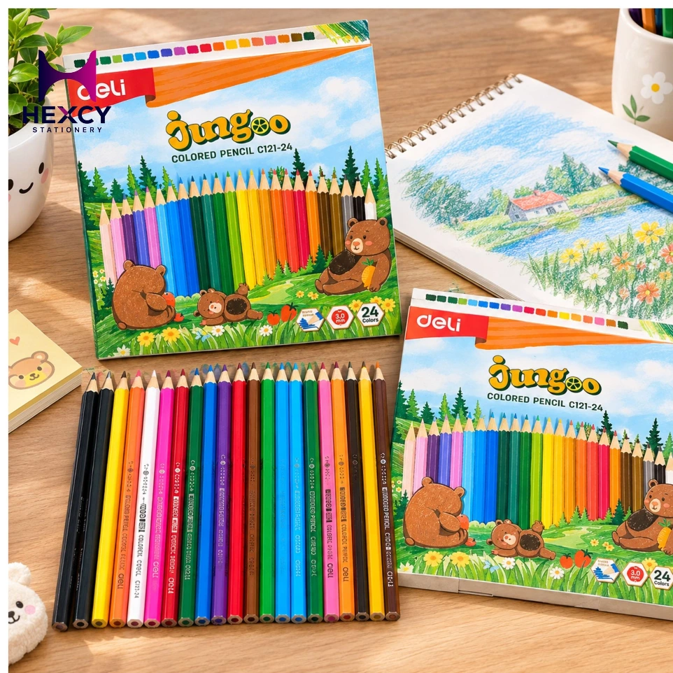 [C121-24] Deli Jungoo Colored Pencil 24 colors