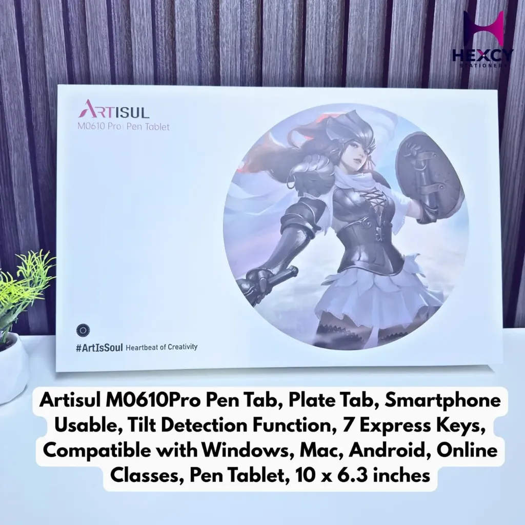 [X000W45LDZ] Artisul M0610Pro Pen Tab, Plate Tab, Smartphone Usable, Tilt Detection Function, 7 Express Keys, Compatible with Windows, Mac, Android, Online Classes, Pen Tablet, 10 x 6.3 inches