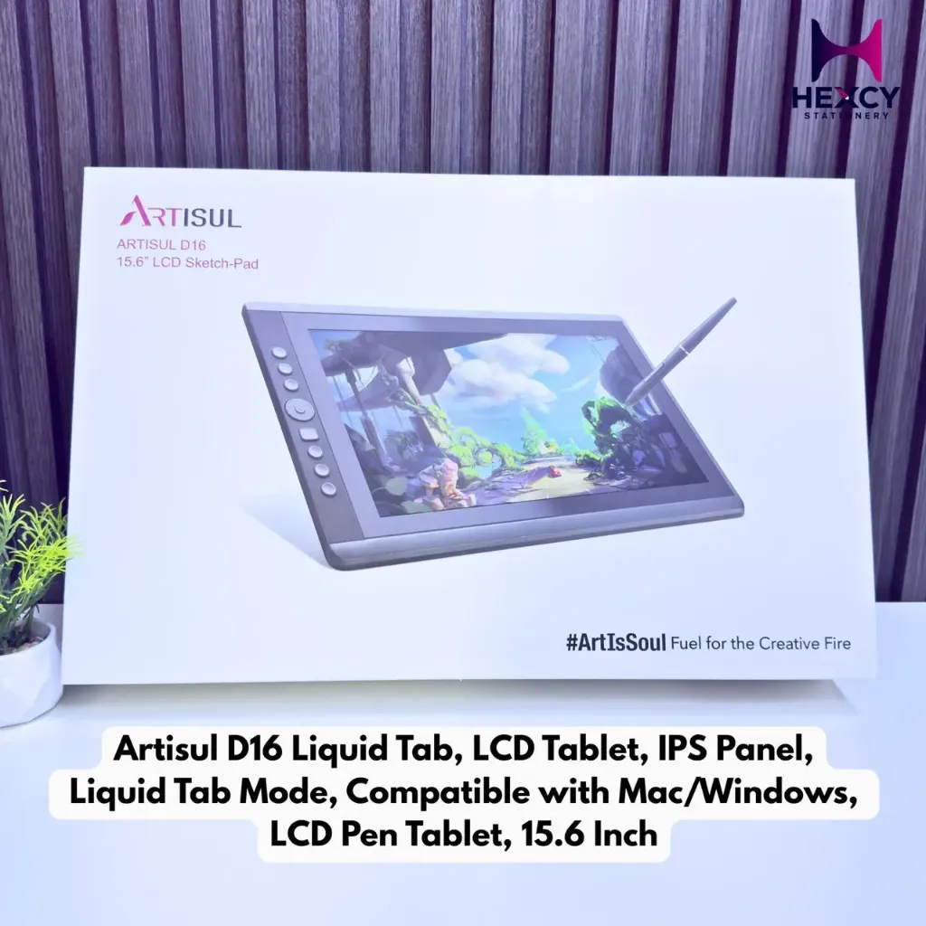 [X001315F9J] Artisul Liquid Tab, LCD Tablet, IPS Panel, Liquid Tab Mode/Plate Tab Mode, Compatible with Mac/Windows, LCD Pen Tablet, 15.6 Inch (Artisul D16)