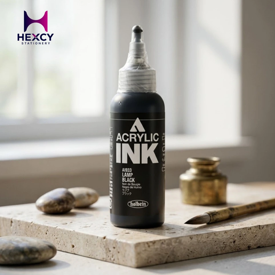Holbein Acrylic Ink AI933 100ml Lamp Black 15933