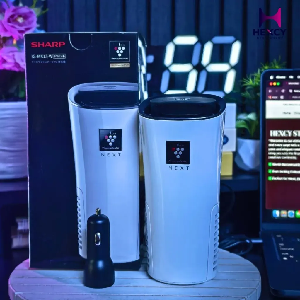 [X001CJROED] Sharp IG-MX15-B Plasmacluster Ion Generator For Cars, Cup Holder Type, Maximum Concentration NEXT (50000), Deodorizing (White)