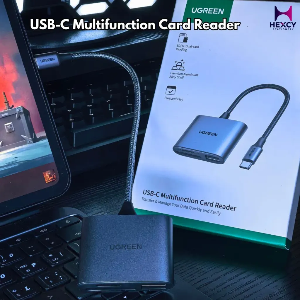 UGREEN 3-in-1 USB C SD Card Reader with USB Port Expansion, Multi-functional for MicroSD/SD Card/UHS-I Cards, High-Speed Data Transfer, Type C Card Reader Compatible with Mac, Windows, Android Devices
