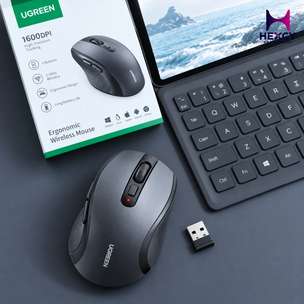 [45012] UGREEN 2.4GHz Wireless Mouse (1600 DPI)