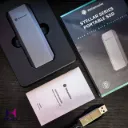 Yottamaster External SSD, 1TB, Up to 1050MB/s 2 in 1 USB-C/A Cable & Strap, Aluminum Housing Po, Lightweight Portable SSD, Compatible with iPhone 16 ProMax, Smartphones, Tablets, Laptops