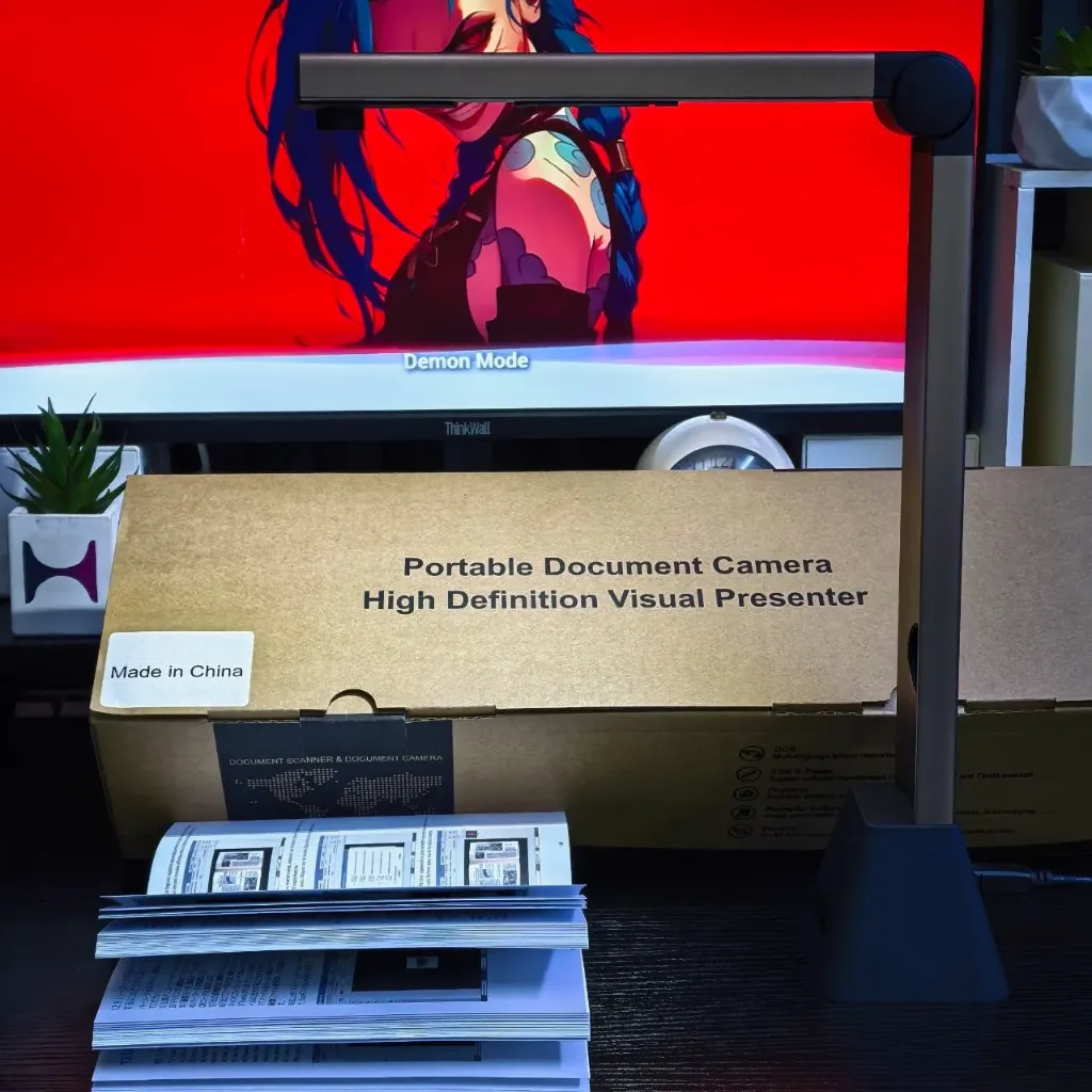 iOCHOW Scanner S1 Document Scanner 8 Megapixel Non-Destructive USB Calligraphy and Drawing Camera OCR Max A3 Size LED Light for Office Classroom Windows OS System