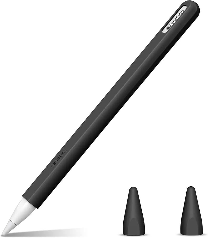 Fintie for Apple Pencil Pro / Apple Pencil 2nd Generation Silicone Protective Case Cover Grip Apple Pencil Holder Easy Grip Lightweight Soft Full Protective Rechargeable Anti-lost Drop Sleeve Case