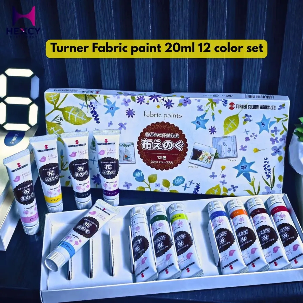 Turner Fabric paint 20ml able to paint a vivid 12 color set