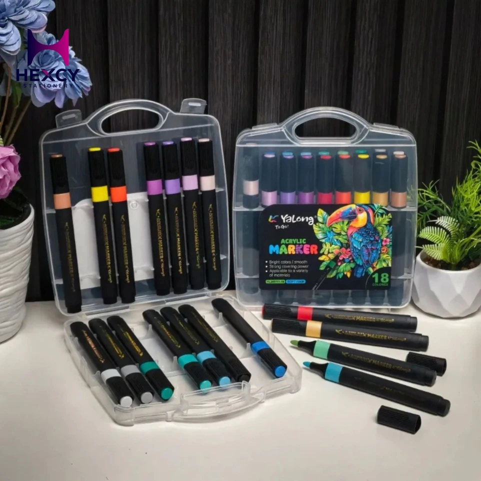 [YL245111-18] Yalong Acrylic Marker 18 Colors