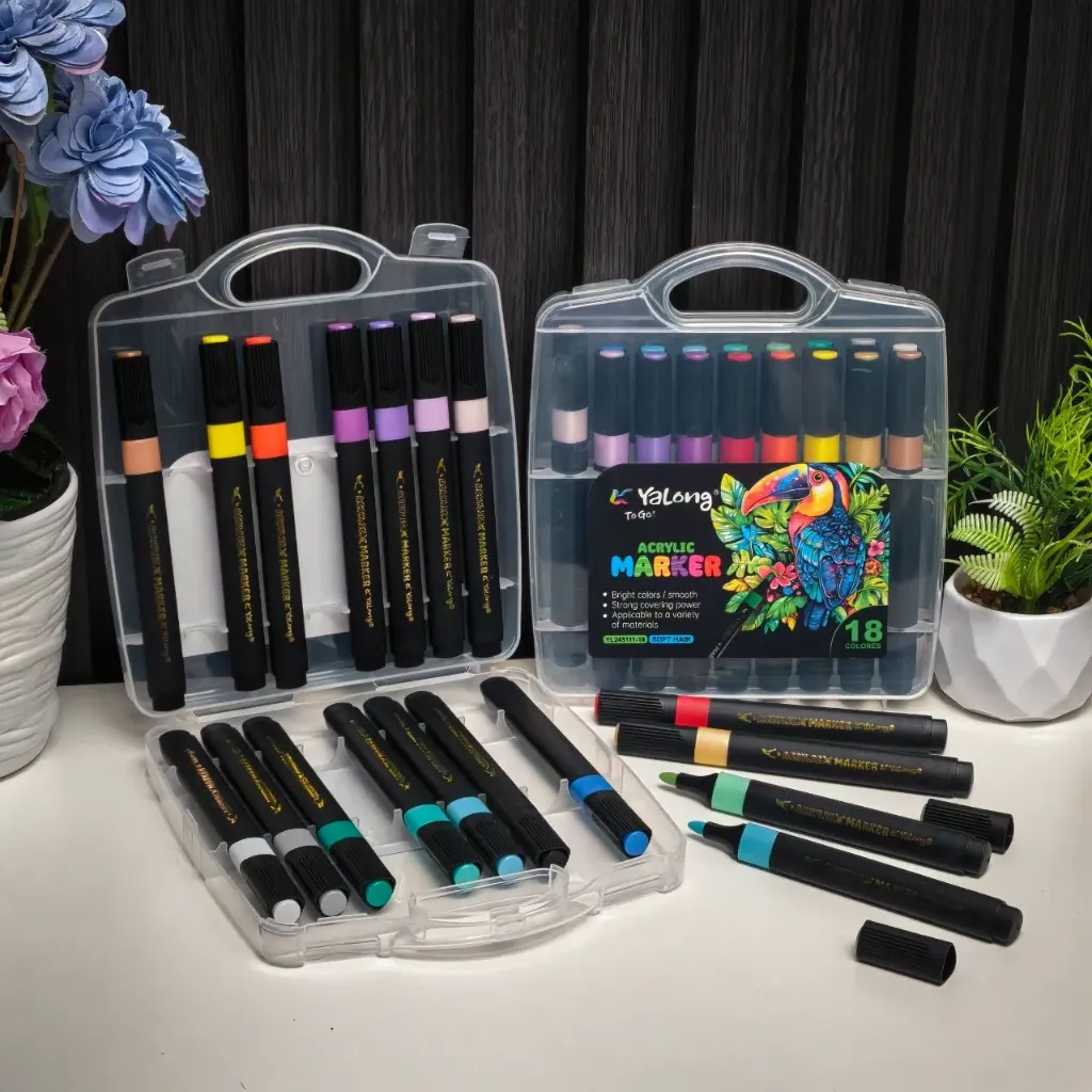 [YL245111-18] Yalong Acrylic Marker 18 Colors