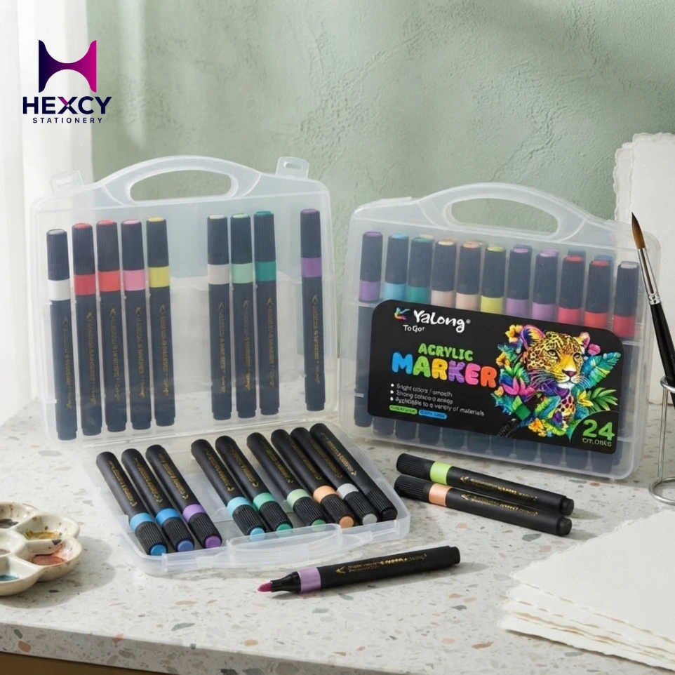 [YL245111-24] Yalong Acrylic Marker 24 Colors
