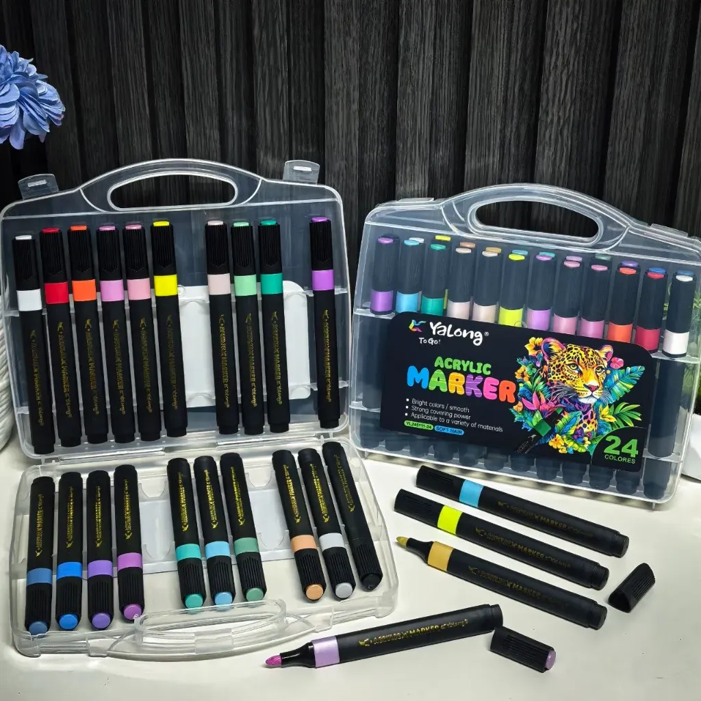 [YL245111-24] Yalong Acrylic Marker 24 Colors