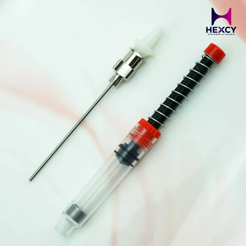 Asvine Fountain Pen Ink Syringe Filler Spring Converter with Removable Blunt Point, Pack of 5