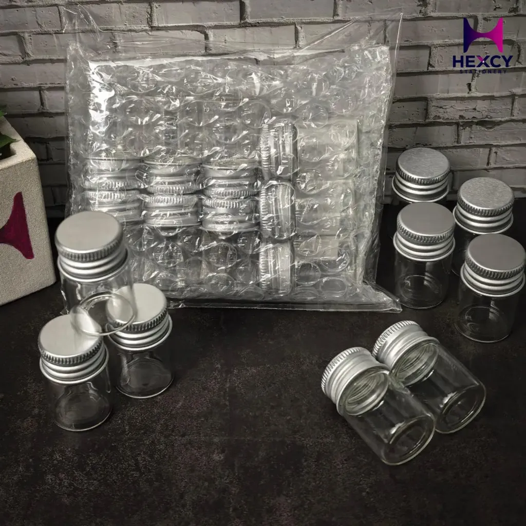 Bottle Ink Portion Set (7 mL Glass Bottles x 9) for Ink Mixing, Sharing, and Glass Pen Ink Pots [Domestic Inspection]