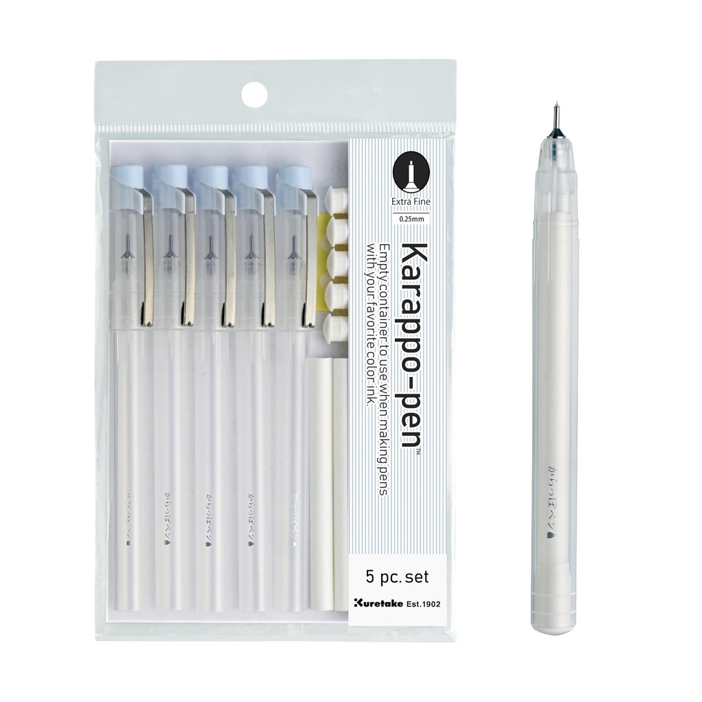 Kuretake Pen Container Empty Pen Millimeter Lead 5-piece Set ECF160-455