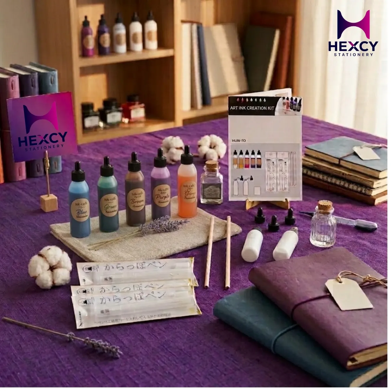 [ECF160-500] Kuretake ECF160-500 Ink Cafe, Enjoy at Home, My Color Ink Making Kit, 5 Colors