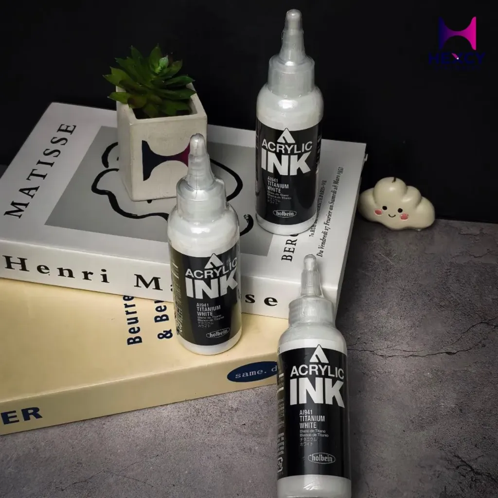 Holbein Acrylic Ink AI941 100ml Titanium White 15941