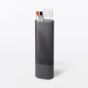 Muji Polypropylene pen case with stand, Dark Gray Edition
