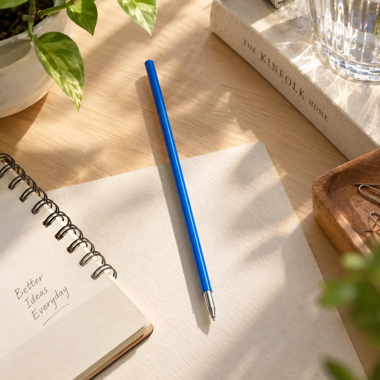 Muji Triangular ballpoint pen refill, Blue ink,0.7mm