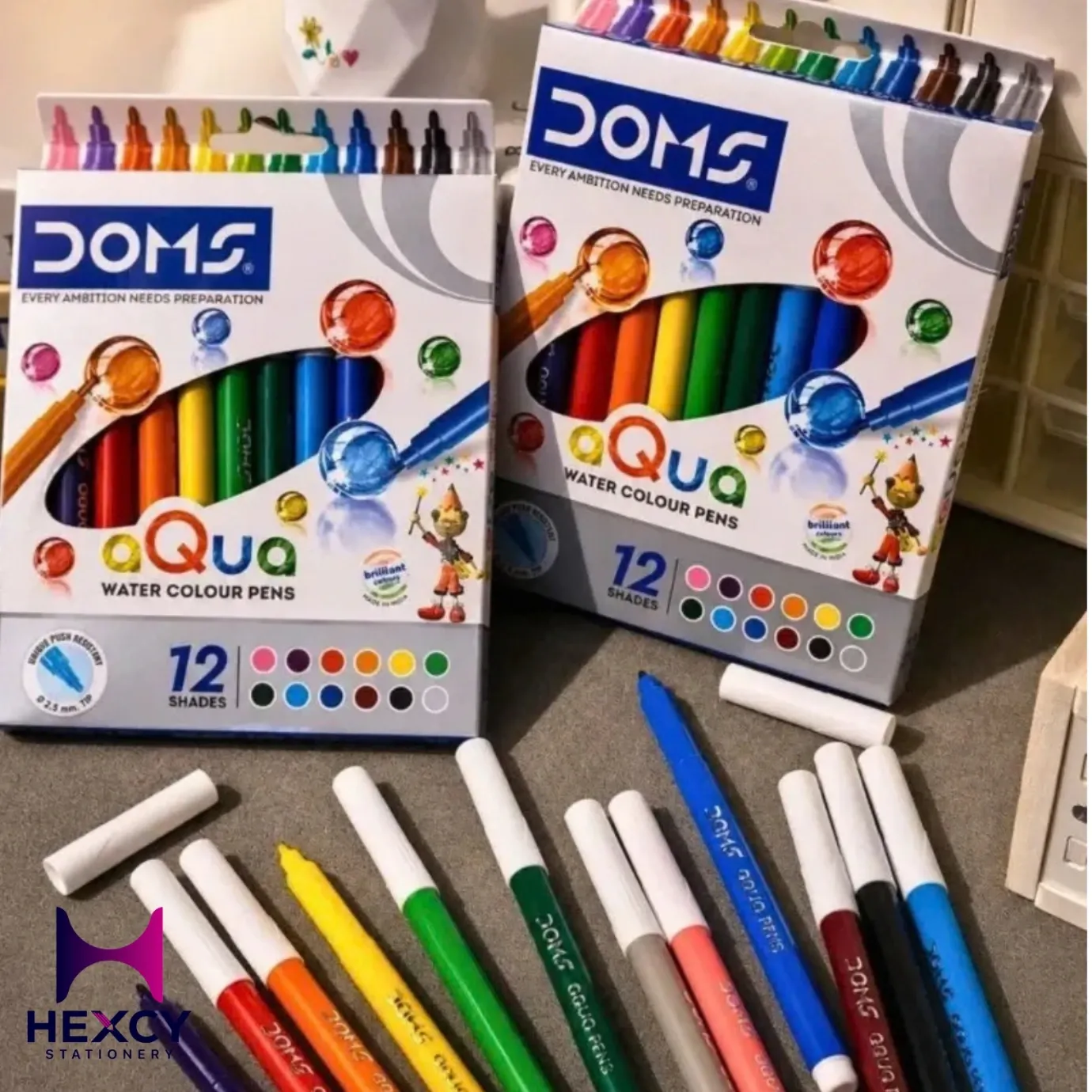 Aqua Water Colour Pen 12Shades(7265)