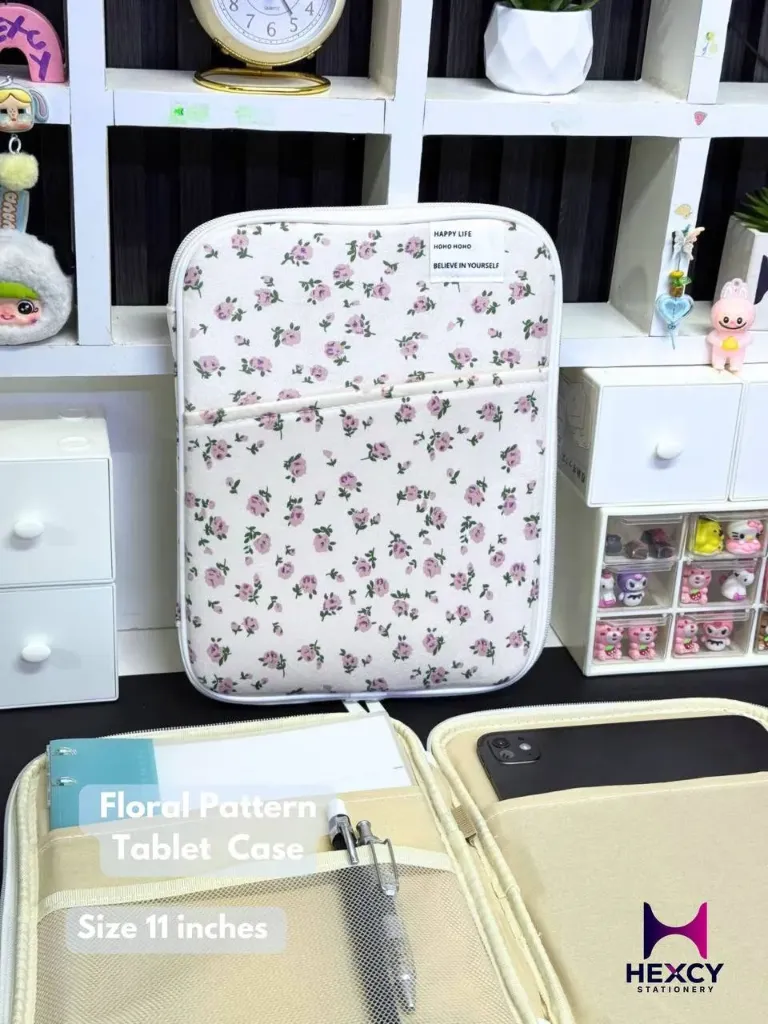 Floral Pattern Tablet Sleeve Case For 11 inch