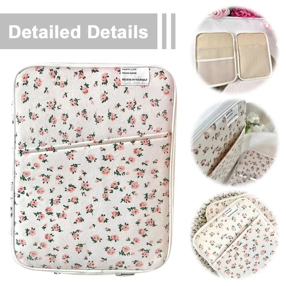 Floral Pattern Tablet Sleeve Case For 11 inch (Orange)