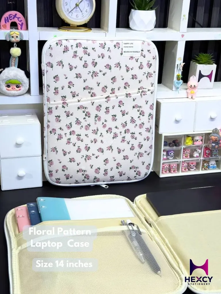 Floral Pattern Laptop Sleeve for 13/14 inch