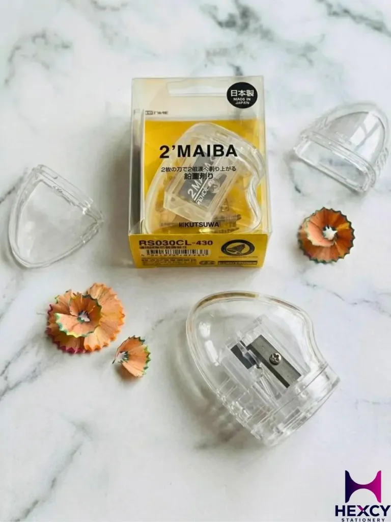 [RS030CL-430] Kutsuwa RS030CL Hiline Pencil Sharpener, 2 Blades, Clear